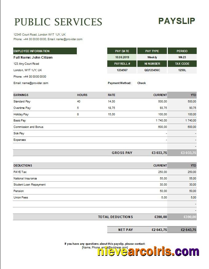 public services corporation payslip